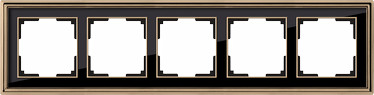 Рамка Werkel WL17-Frame-05 (золото/черный) рамка werkel wl17 frame 02 рамка на 2 поста бронза черный