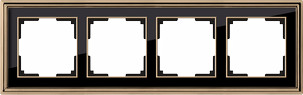 Рамка Werkel WL17-Frame-04 (золото/черный) рамка werkel wl17 frame 02 рамка на 2 поста бронза черный