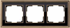 Рамка Werkel WL17-Frame-03 (золото/черный) рамка werkel wl17 frame 02 хром белый