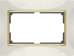 Рамка Werkel WL03-Frame-01-DBL-ivory-GD (слоновая кость/золото)
