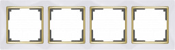 Рамка Werkel WL03-Frame-04-white-GD (белый/золото)