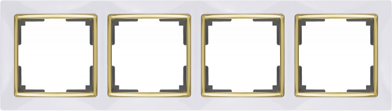 Рамка Werkel WL03-Frame-04-white-GD (белый/золото)
