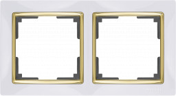 Рамка Werkel WL03-Frame-02-white-GD (белый/золото)