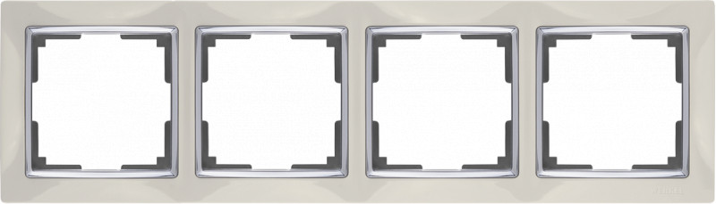 Рамка Werkel WL03-Frame-04-ivory (слоновая кость) рамка на 4 поста wl03 frame 04 ivory gd цвет золото слоновая кость