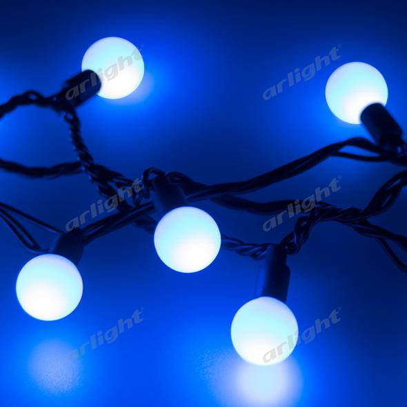 Светодиодная гирлянда ARdecoled 025629 гирлянда шарики 10м синяя 9в диаметр шарика 23мм 100 led провод пвх ip54