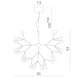 Подвесная люстра Divinare 1290/03 SP-45