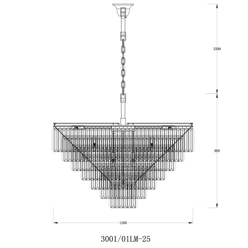 Каскадная люстра Divinare 3001/01 LM-25