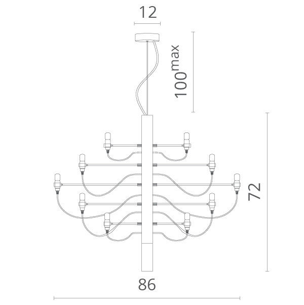 Подвесная люстра Divinare 8030/02 LM-30