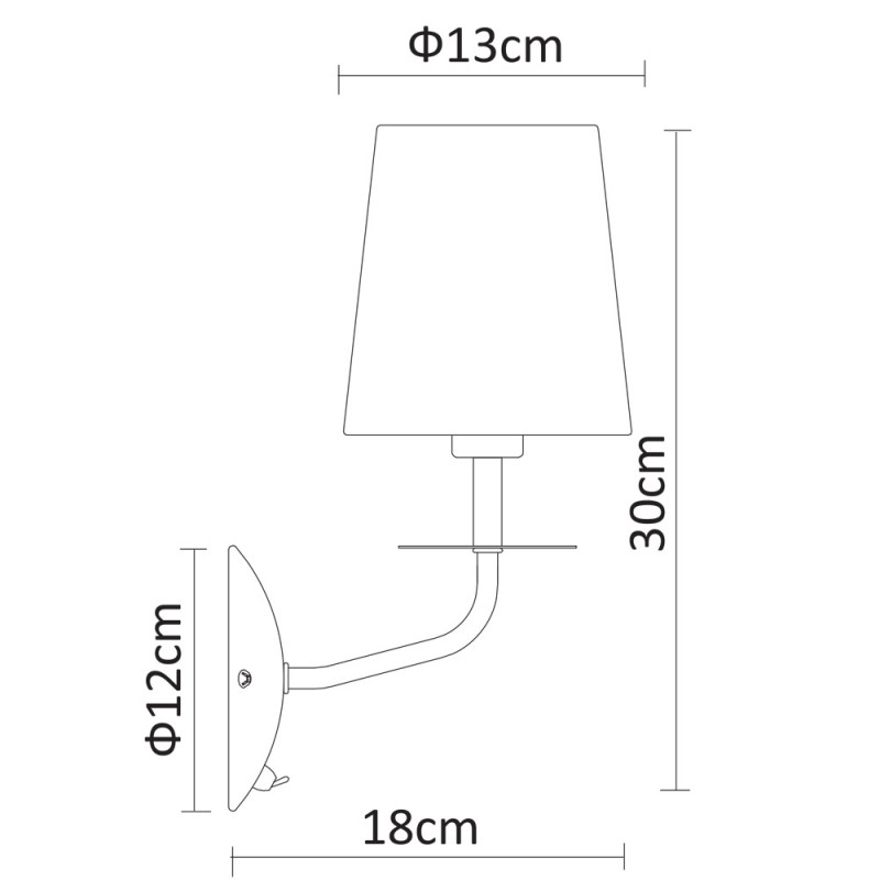 Бра ARTE Lamp A1048AP-1CC