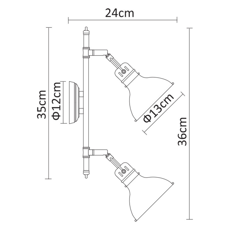 Спот ARTE Lamp A1102AP-2AB