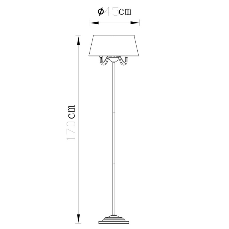 Торшер ARTE Lamp A1150PN-3CC