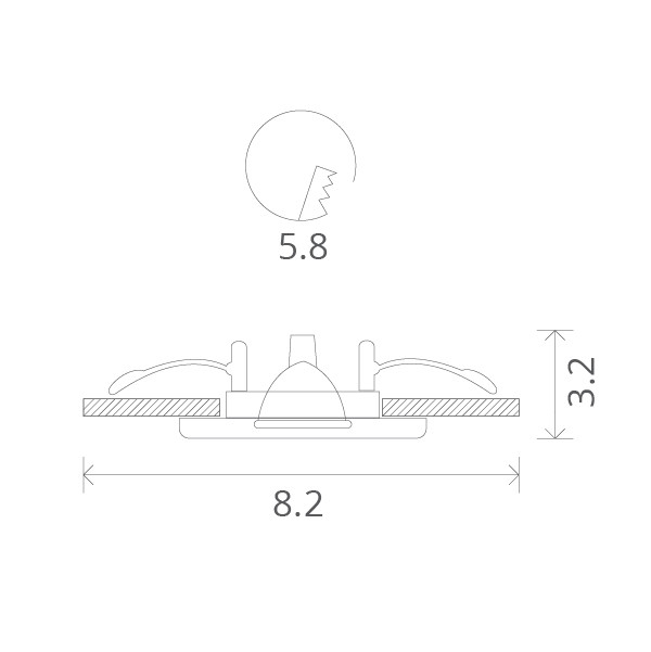 Встраиваемый светильник ARTE Lamp A1203PL-1WH