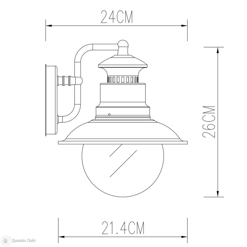 Светильник настенный ARTE Lamp A1523AL-1BN