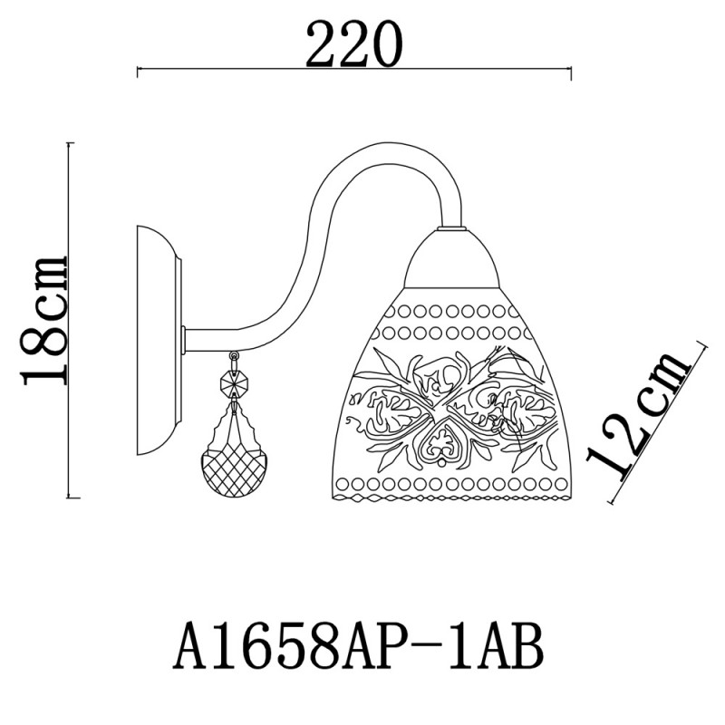 Бра ARTE Lamp A1658AP-1AB