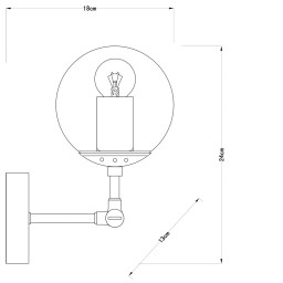 Бра ARTE Lamp A1664AP-1CC