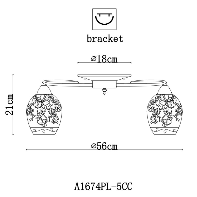 Накладная люстра ARTE Lamp A1674PL-5CC