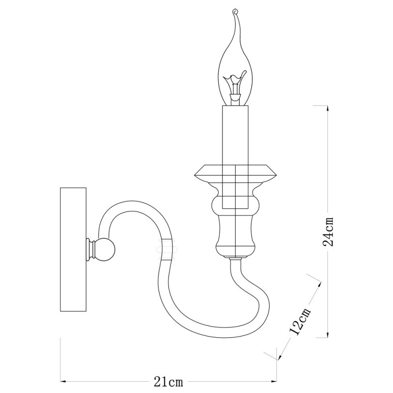 Бра ARTE Lamp A1700AP-1BR