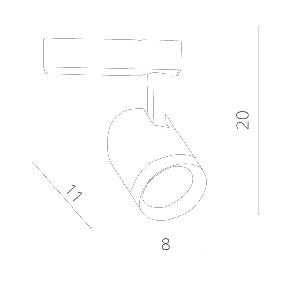 Светильник на шине ARTE Lamp A1720PL-1BK