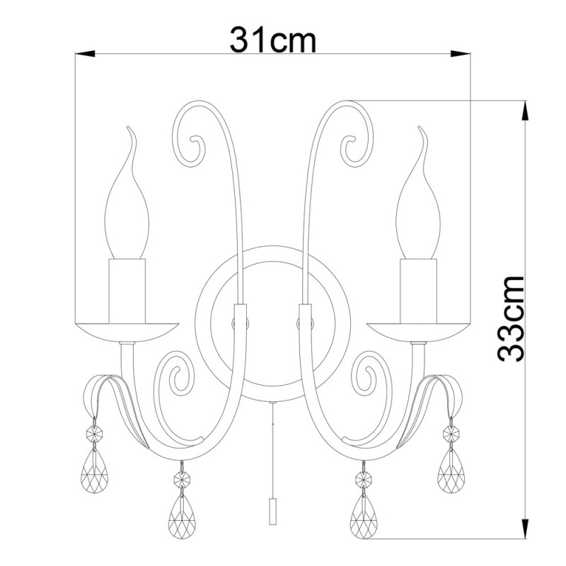 Бра ARTE Lamp A1742AP-2BK