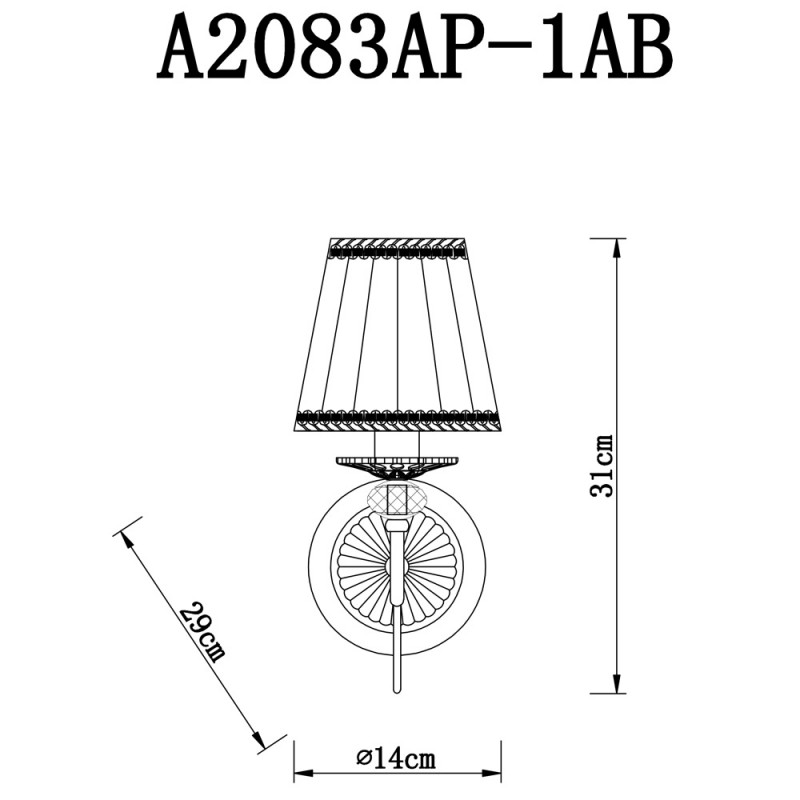 Бра ARTE Lamp A2083AP-1AB