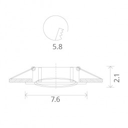 Встраиваемый светильник ARTE Lamp A2103PL-1CC