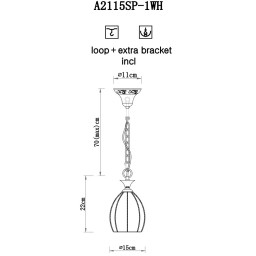 Встраиваемый светильник ARTE Lamp A2115SP-1WH