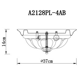Накладной светильник ARTE Lamp A2128PL-4AB