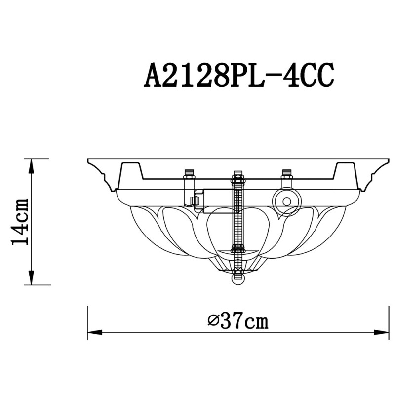 Накладной светильник ARTE Lamp A2128PL-4CC