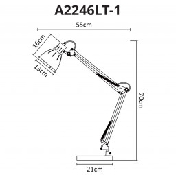 Настольная лампа ARTE Lamp A2246LT-1GY