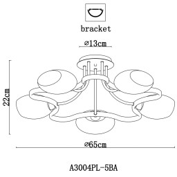 Накладная люстра ARTE Lamp A3004PL-5BA