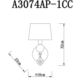 Бра ARTE Lamp A3074AP-1CC