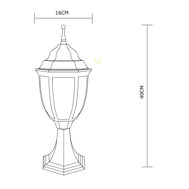 Садово-парковый светильник ARTE Lamp A3151FN-1WG