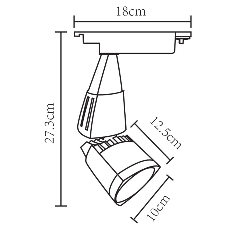 Светильник на шине ARTE Lamp A3830PL-1BK