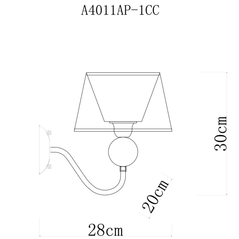 Бра ARTE Lamp A4011AP-1CC