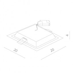 Встраиваемый светильник ARTE Lamp A4018PL-1WH