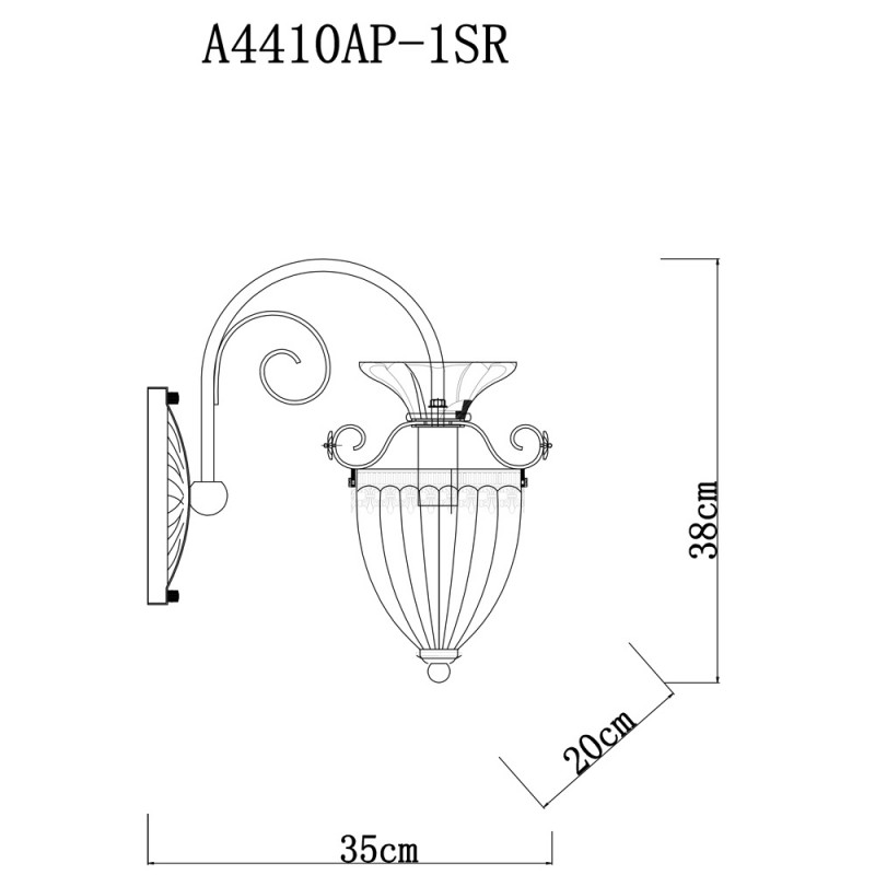 Бра ARTE Lamp A4410AP-1SR
