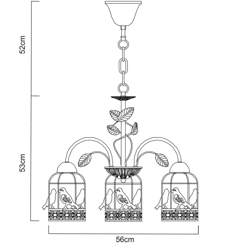 Подвесная люстра ARTE Lamp A5090LM-5WG