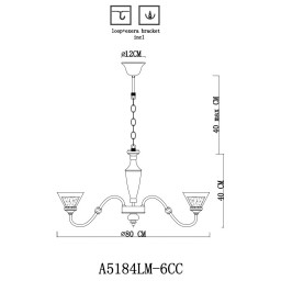 Подвесная люстра ARTE Lamp A5184LM-6CC