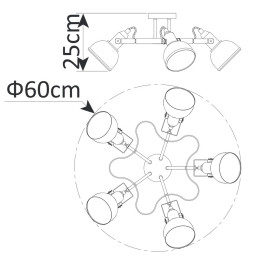 Накладная люстра ARTE Lamp A5216PL-5BR