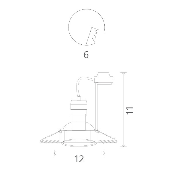 Встраиваемый светильник ARTE Lamp A5244PL-1CC