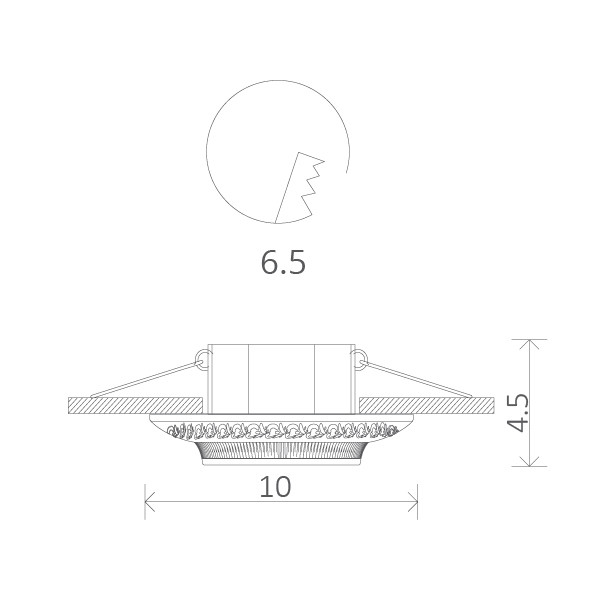 Встраиваемый светильник ARTE Lamp A5280PL-1WG