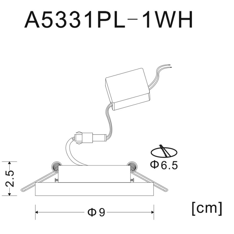 Встраиваемый светильник ARTE Lamp A5331PL-1WH