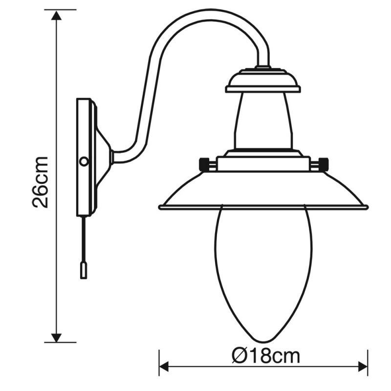 Бра ARTE Lamp A5518AP-1BG