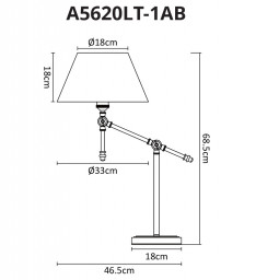 Настольная лампа ARTE Lamp A5620LT-1AB