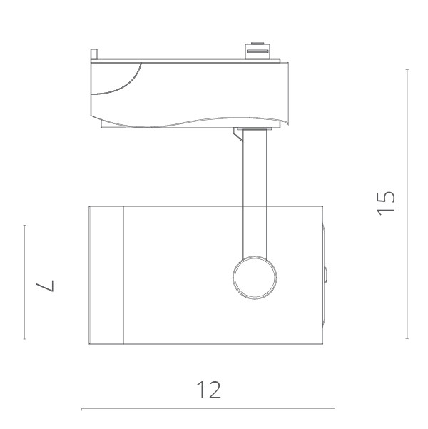 Светильник на шине ARTE Lamp A6107PL-1BK