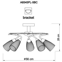 Накладная люстра ARTE Lamp A6545PL-5BC