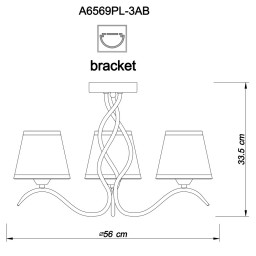 Накладная люстра ARTE Lamp A6569PL-3AB