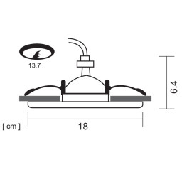 Встраиваемый светильник ARTE Lamp A6664PL-1WH