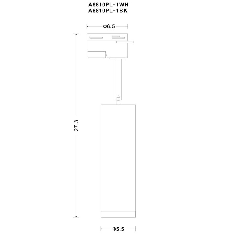 Светильник на шине ARTE Lamp A6810PL-1BK