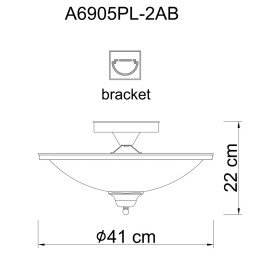 Накладная люстра ARTE Lamp A6905PL-2AB